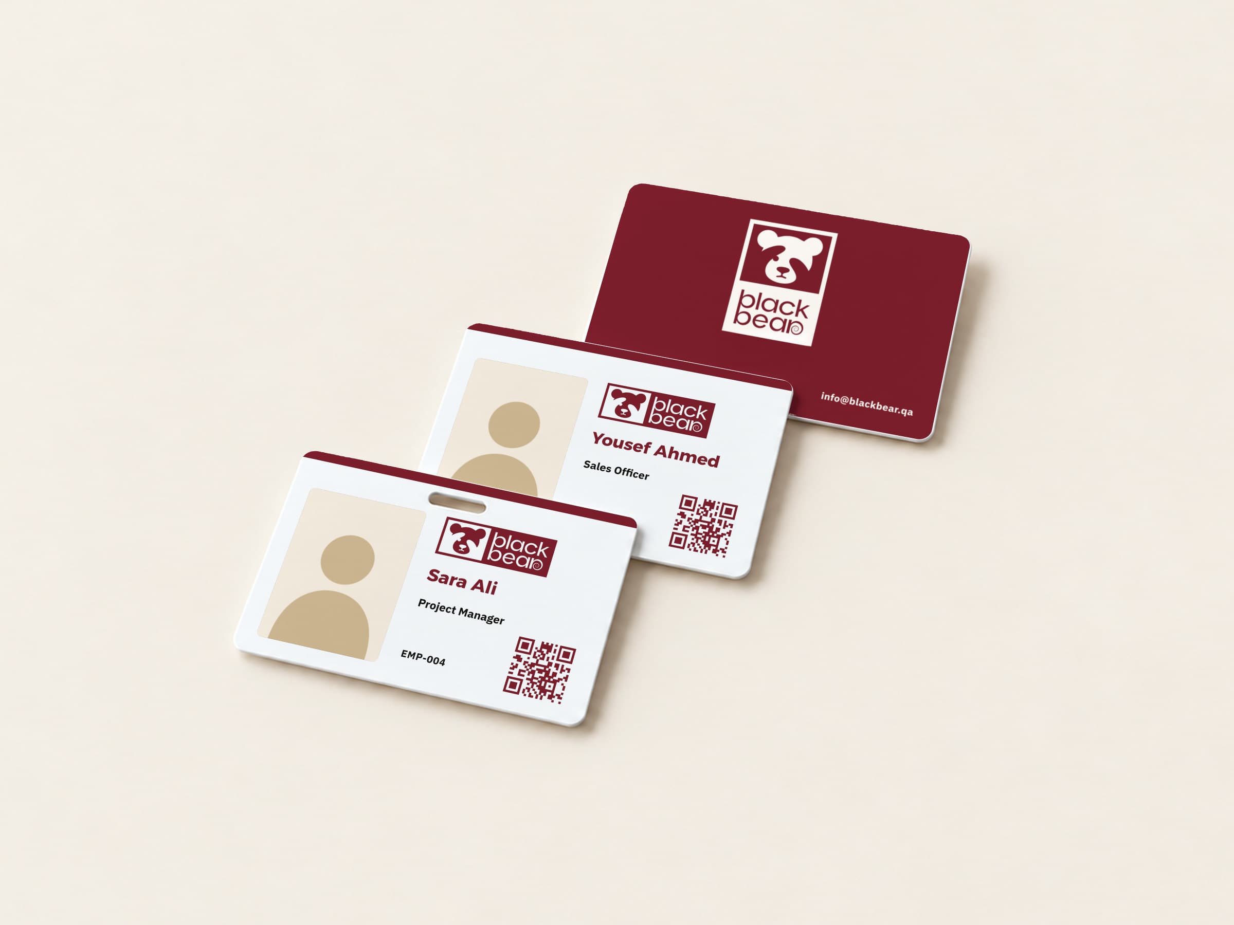 Plastic employee ID cards