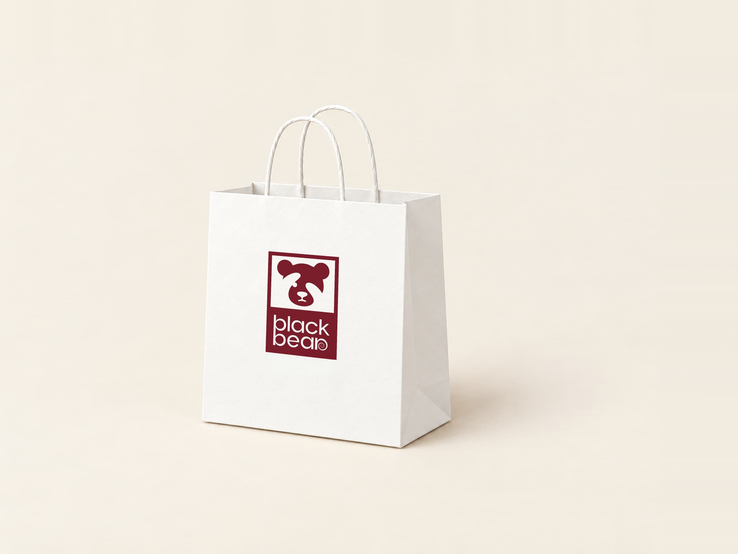 Logo-printed kraft bags