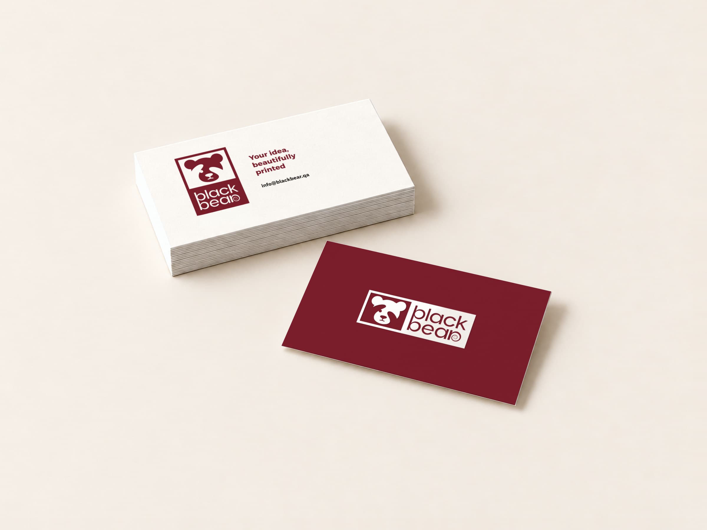 Spot UV business cards