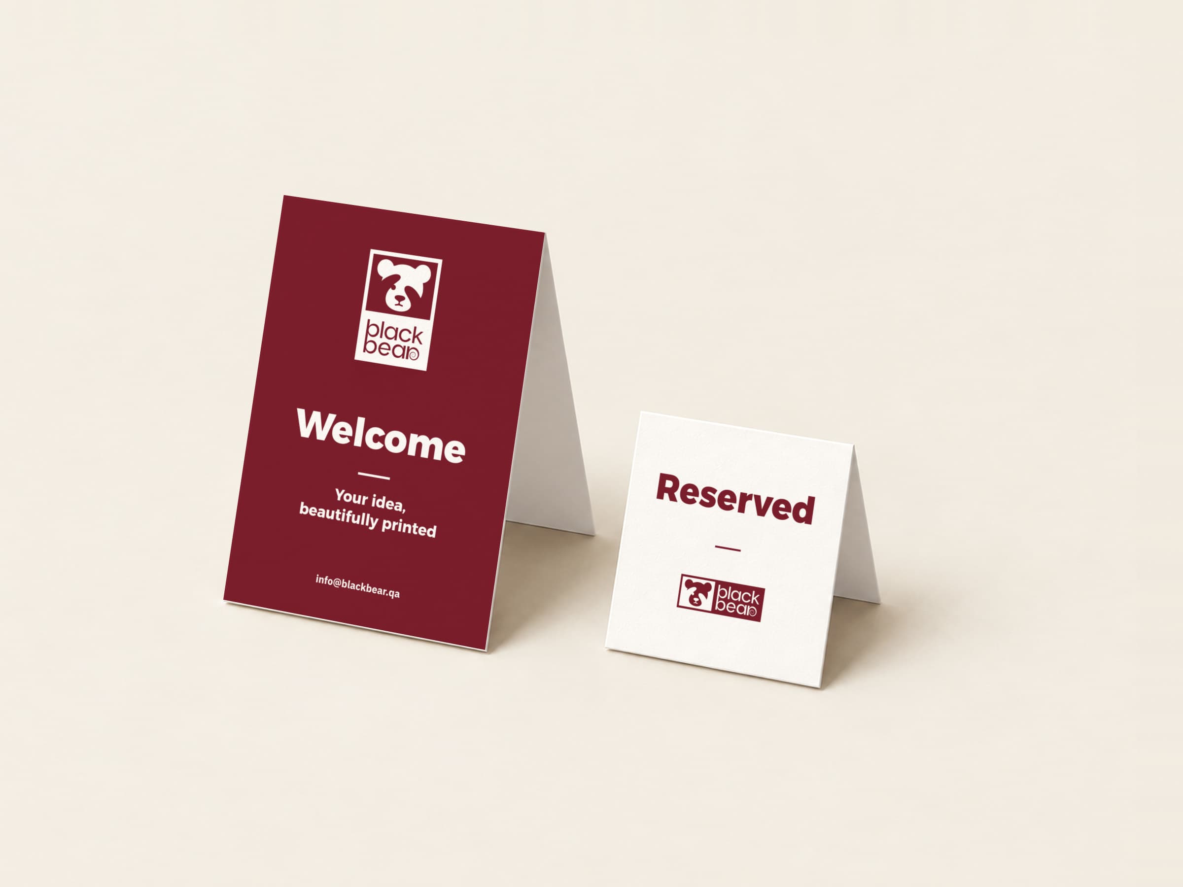 Paper table tents